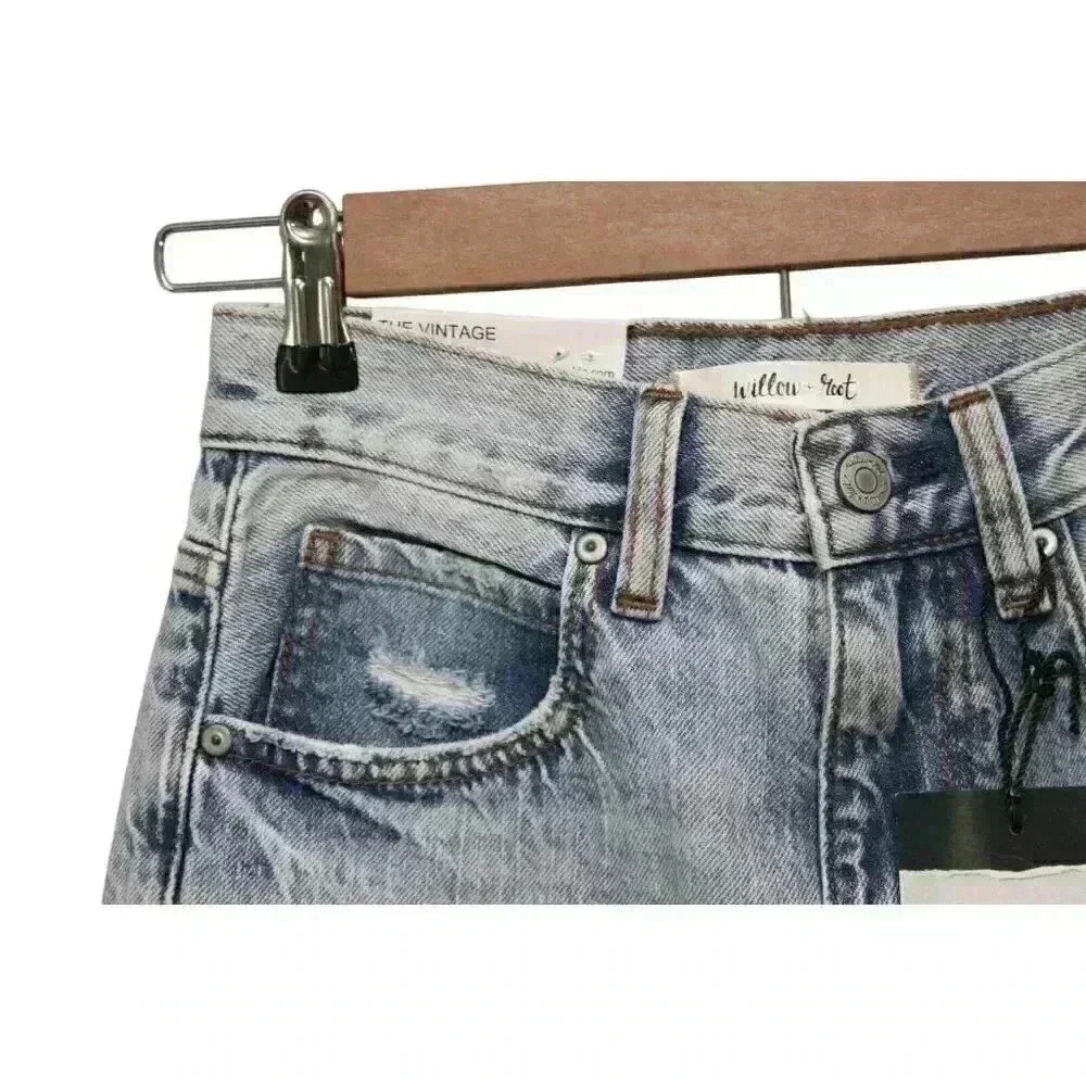 NWT Willow Root Buckle Jeans Size 24 The Vintage Dad Denim High Rise Light Wash - Picture 5 of 14